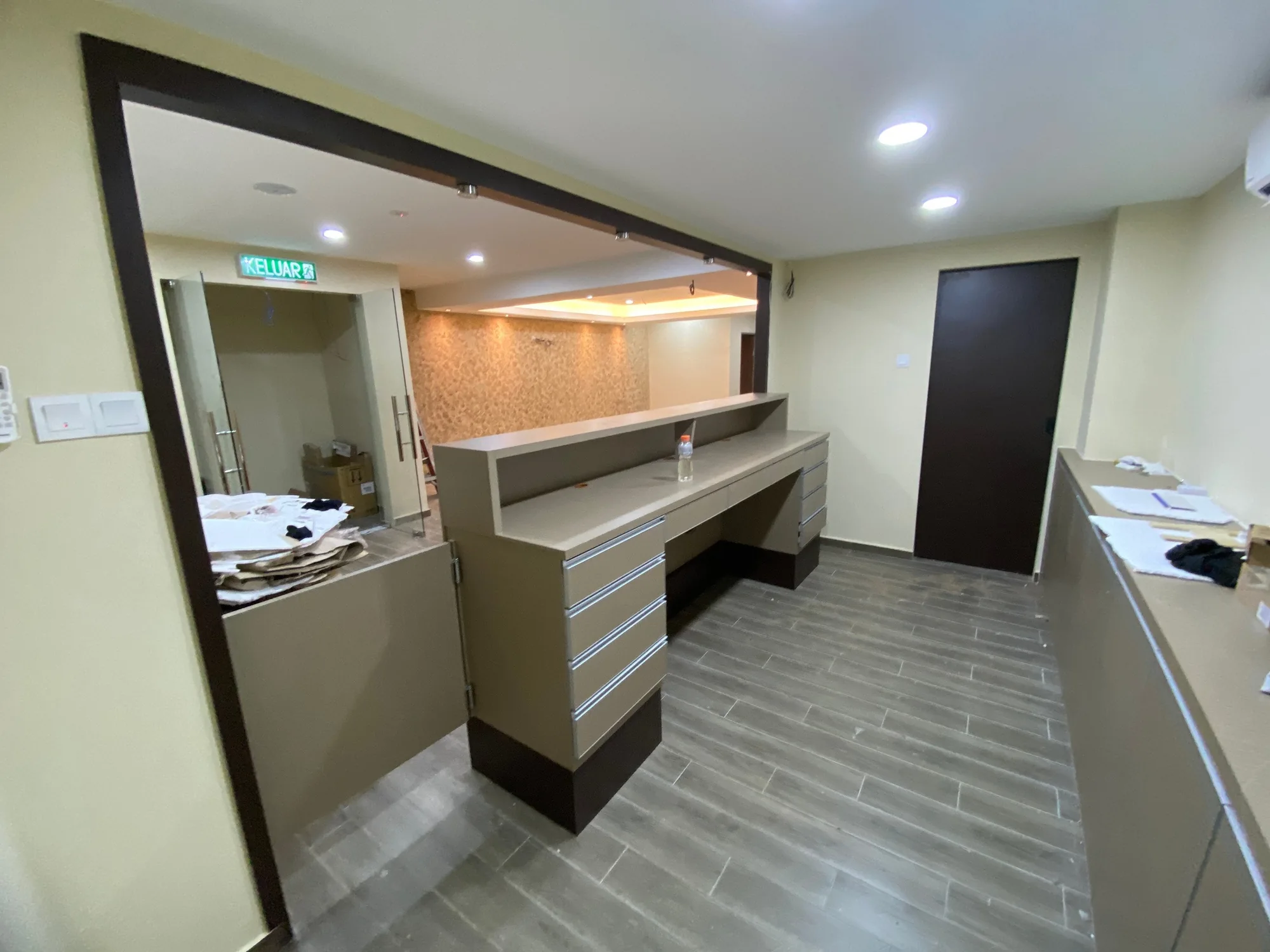 Commercial clinic reception counter and interior fit-out