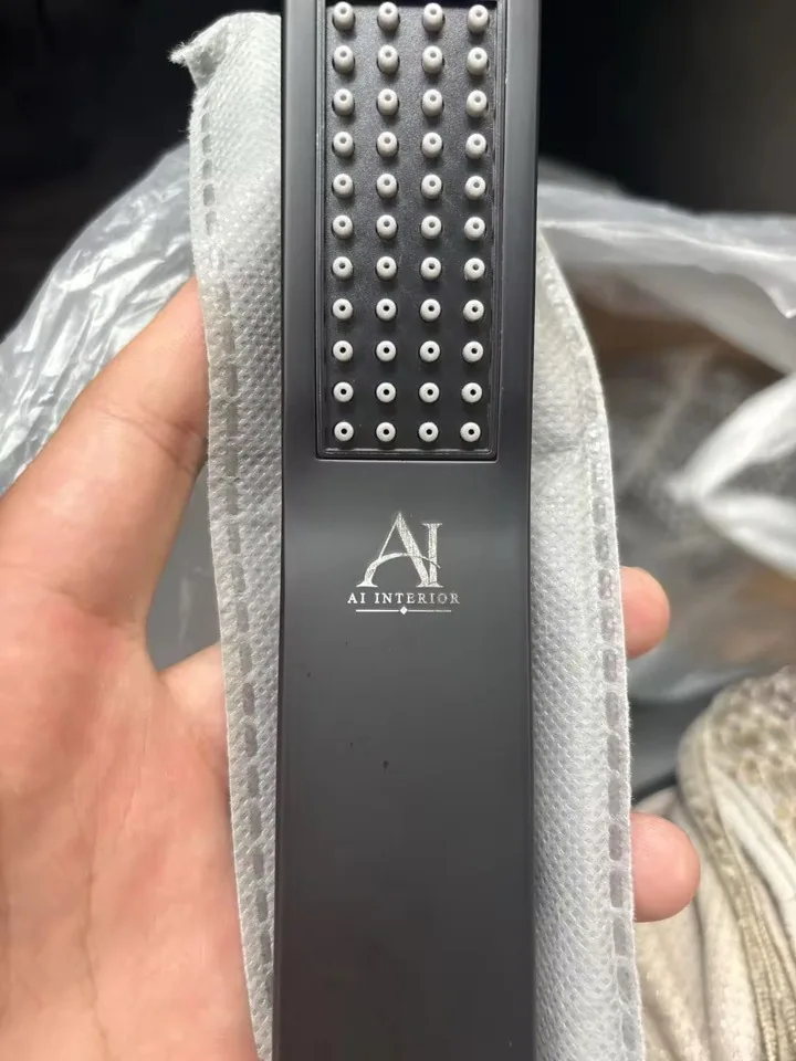 Slim black hand shower from the selected product range